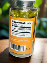 Load image into Gallery viewer, 92+ Soursop capsules bottle showing supplement facts and natural health supplement for immunity and inflammation support