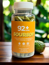 Load image into Gallery viewer, Experience the benefits of 92+ Soursop Capsules with potent soursop extract. Supports immunity, emotional balance, and reduces inflammation. Try Soursop today!
