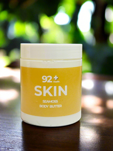 Experience the nourishing benefits of our Sea Moss Body Butter, a 92+ skin support to hydrate and moisturize, keeping your skin soft and healthy daily.