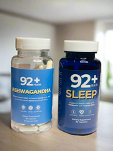 Load image into Gallery viewer, Discover the 92+ Calm &amp; Restore Stress Relief Bundle to reduce stress and enhance relaxation. These plant-based supplements promote restful sleep and mental clarity.
